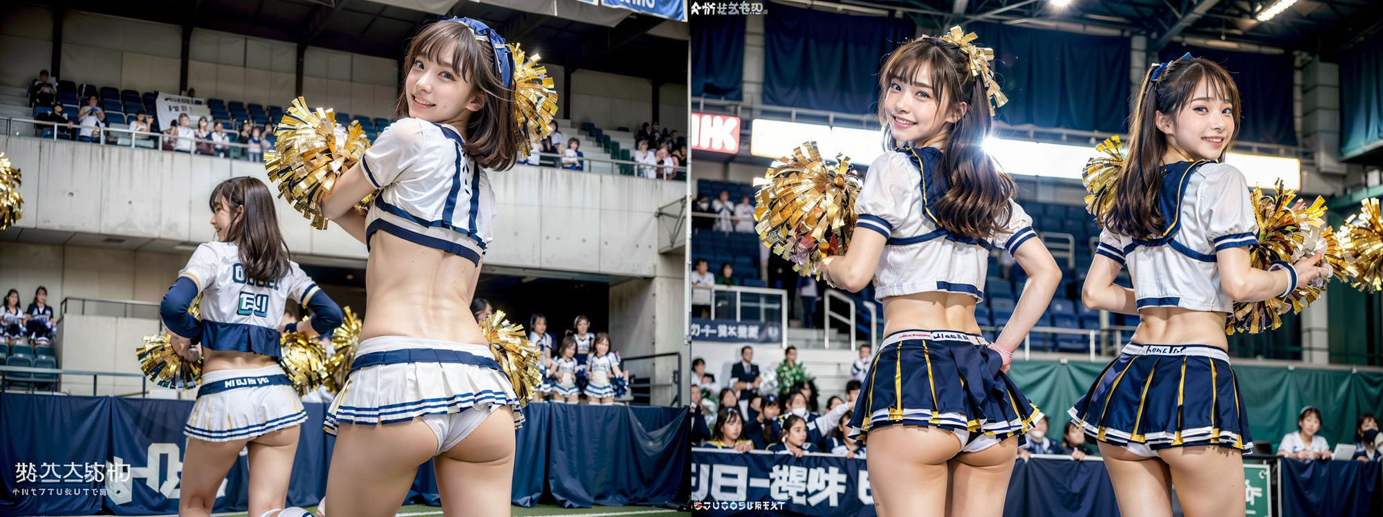 スカートが短すぎる!チアガール!! パンツ丸見え!!! 200P