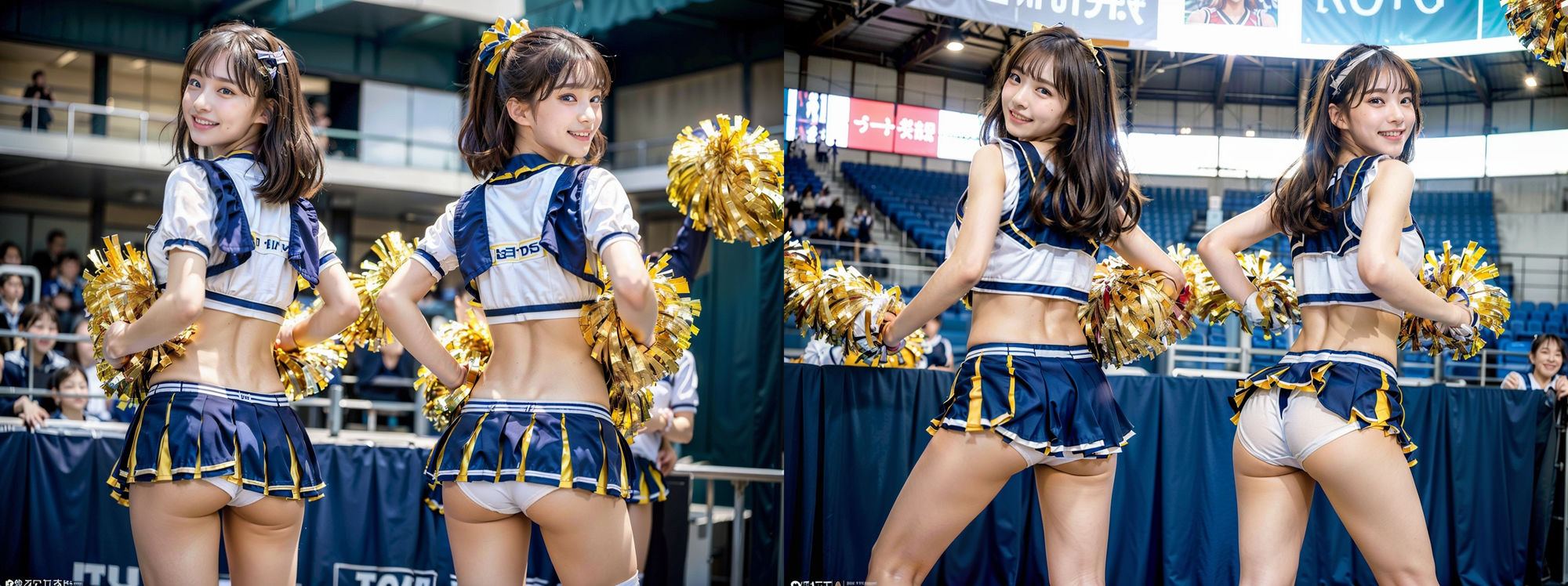 スカートが短すぎる!チアガール!! パンツ丸見え!!! 200P