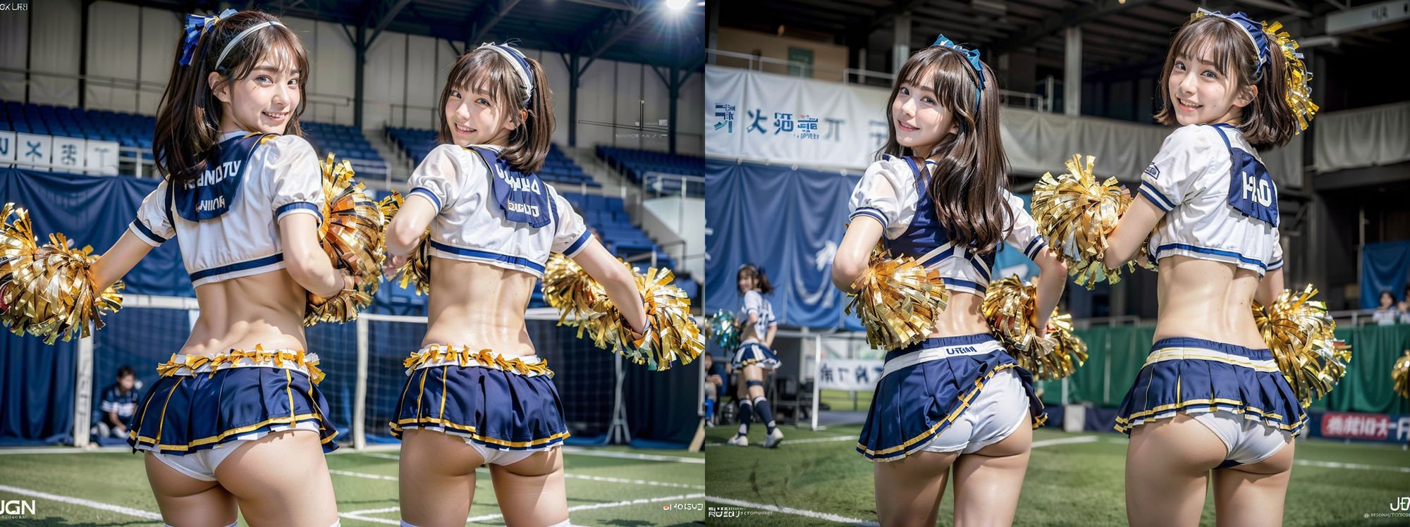 スカートが短すぎる!チアガール!! パンツ丸見え!!! 200P
