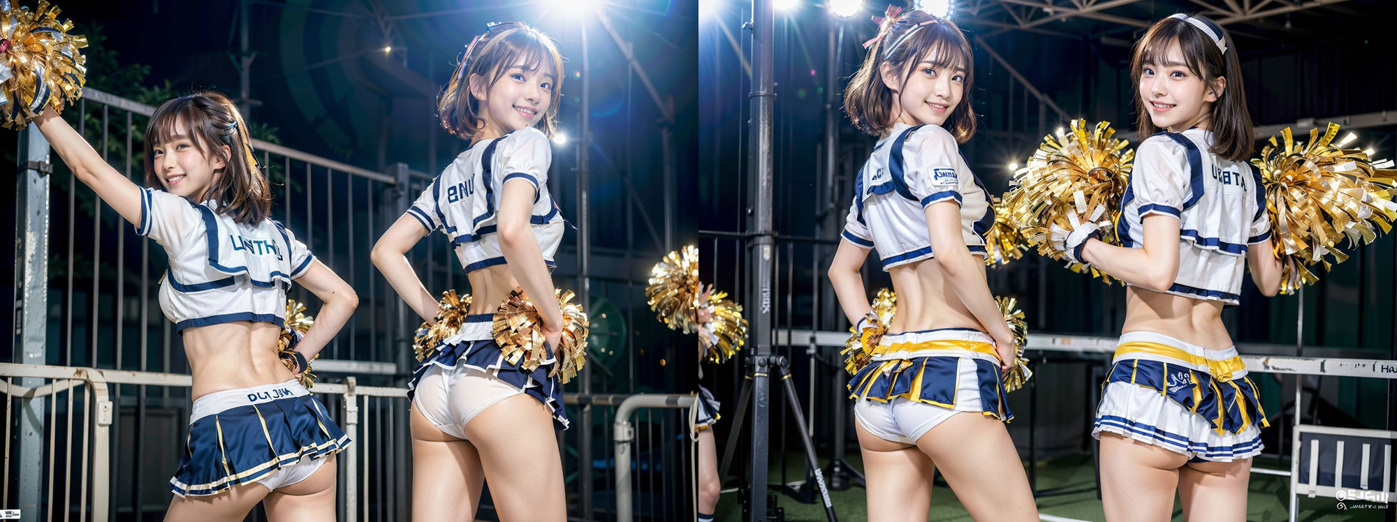 スカートが短すぎる!チアガール!! パンツ丸見え!!! 200P