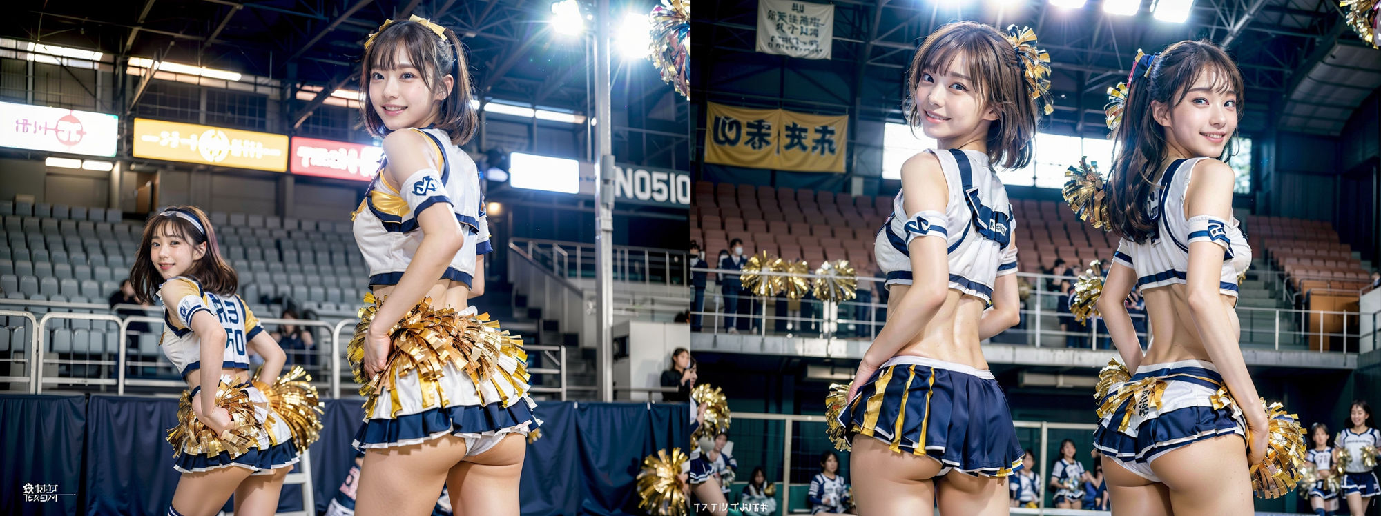 【無料】無料版 スカートが短すぎる！チアガール！！ パンツ丸見え！！！