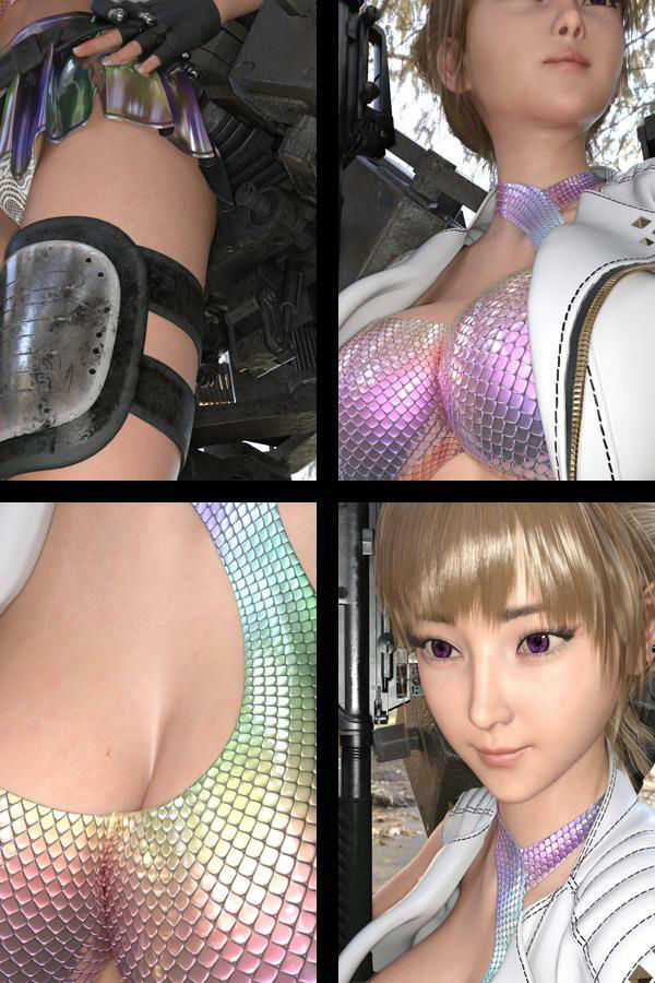 【＋200】廻里が主人公のMMORPG『編隊コレクション』の劇中コスプレ＃01