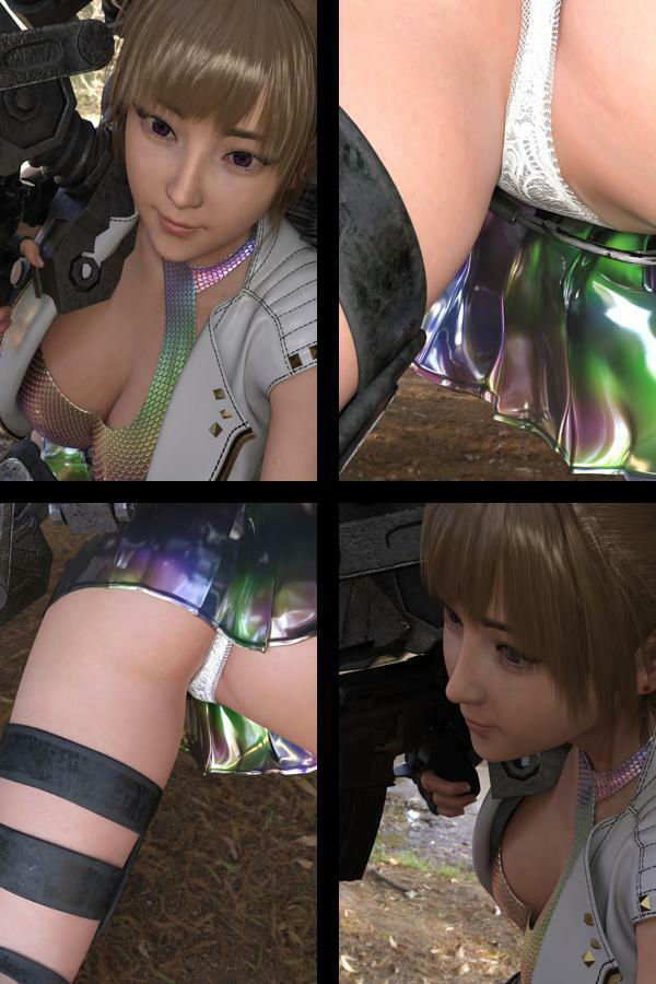 【+200】廻里が主人公のMMORPG『編隊コレクション』の劇中コスプレ#03