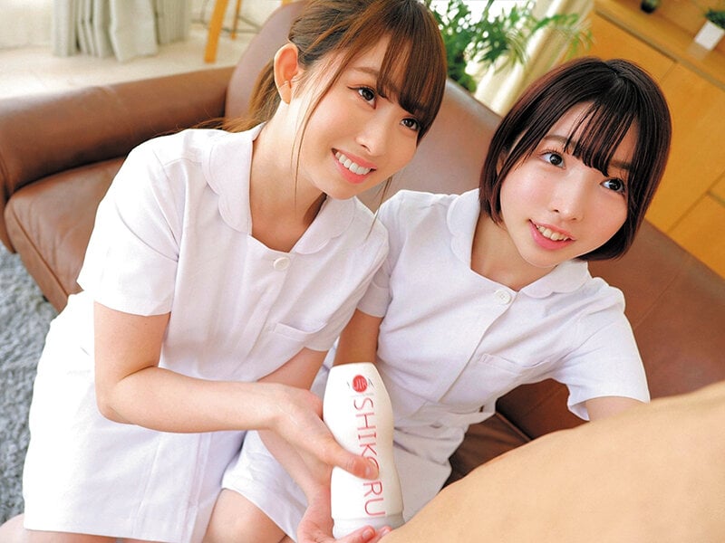 Wカワイイ看護師さん!「射精不全に悩む男性患者を看護してくれませんか?」オナニーじゃないと射精できない遅漏チ○ポを気持ちよーく改善治療///W白衣の天使がヌキヌキハーレムご奉仕//元気に回復にむかう勃起チ○ポに大興奮しちゃって膣内射精治療!?2