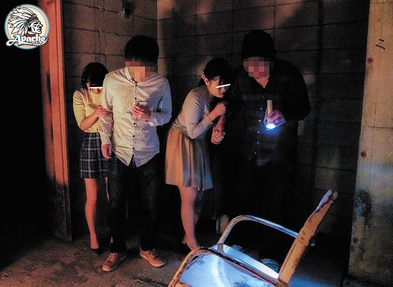 廃墟肝試し女子大生暗闇追いかけ回し痴●