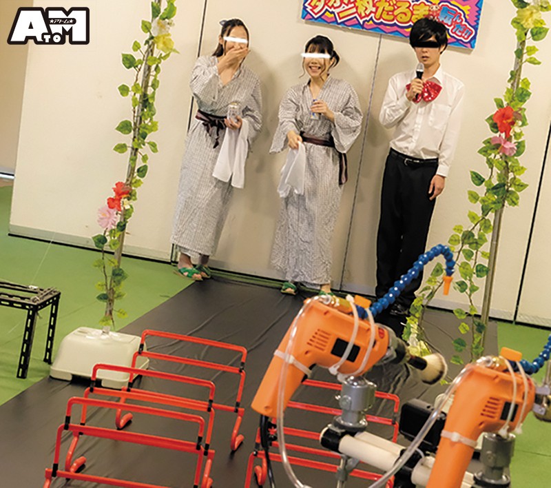 ポロリ必至!アソコも丸見え!?リゾートホテルで見つけた浴衣素人娘限定!タオル一枚だるまさんが転んだ!!障害物競争