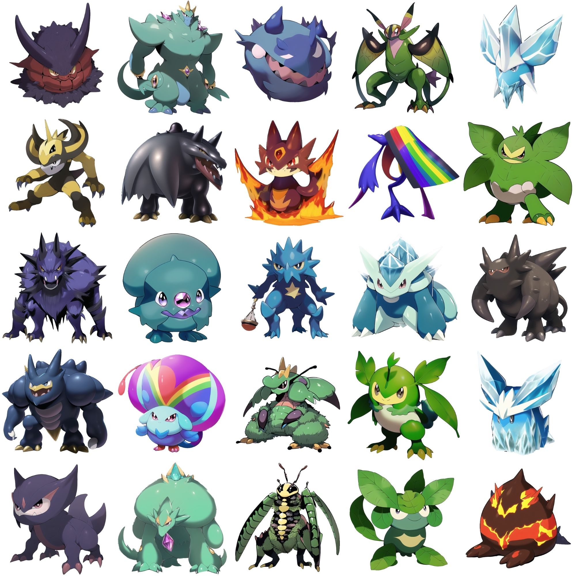 【アニメ調のモンスター立ち絵2】著作権フリーの高解像度画像（100枚）