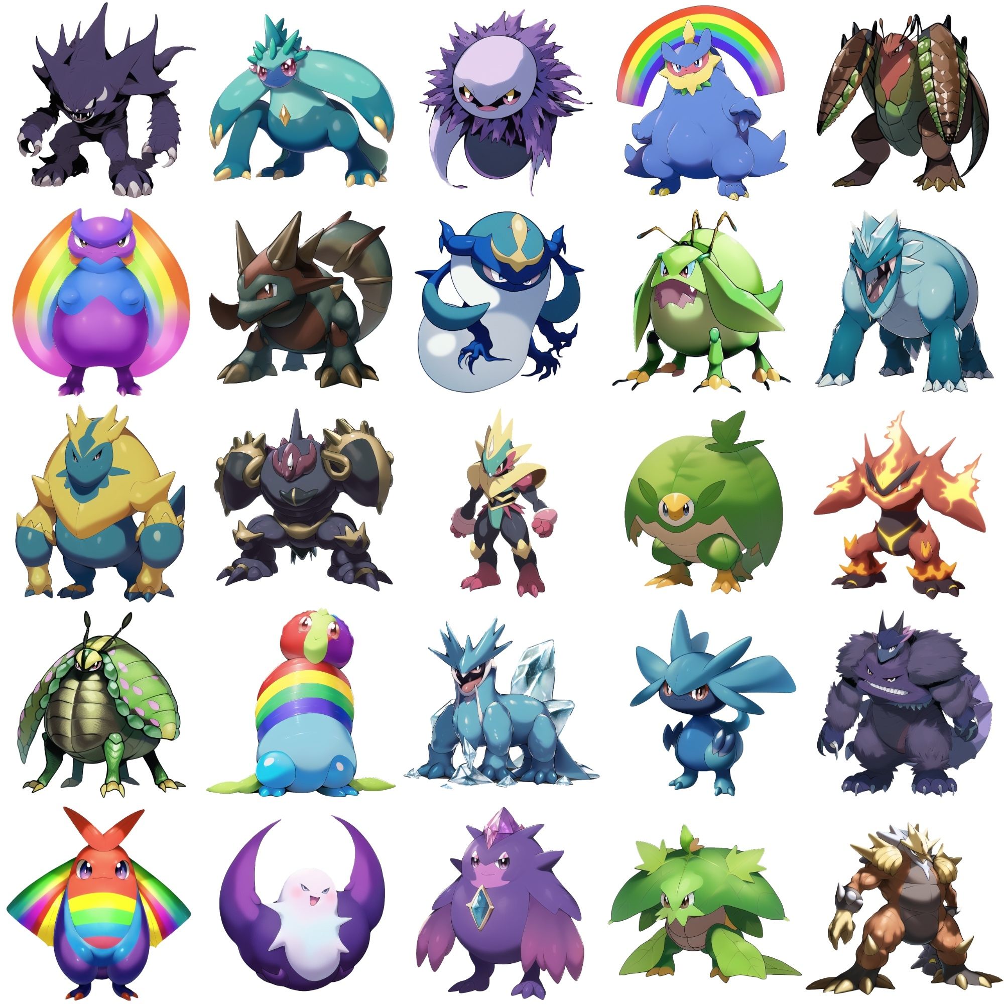 【アニメ調のモンスター立ち絵2】著作権フリーの高解像度画像（100枚）