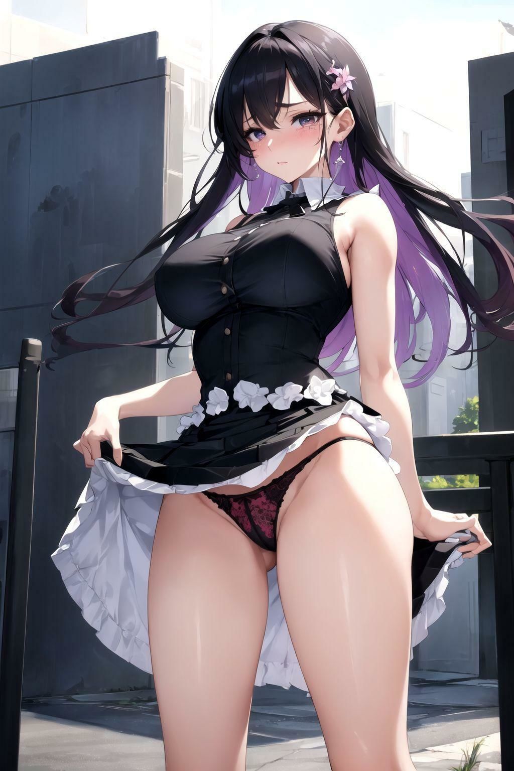 彼女はパンツを見せたがっている