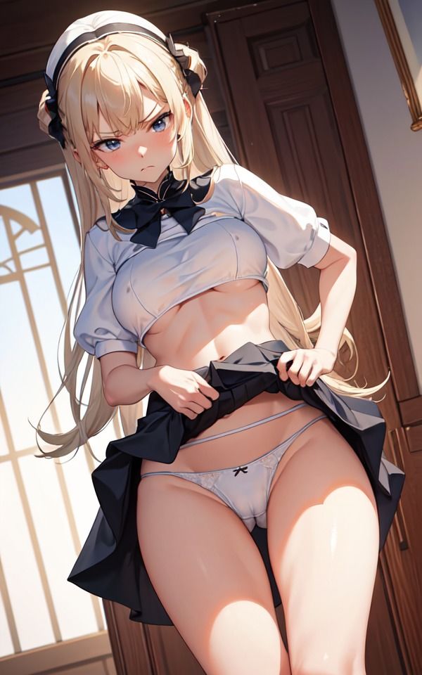 しかめっ面なカノジョの純白パンティを見てみたいっ