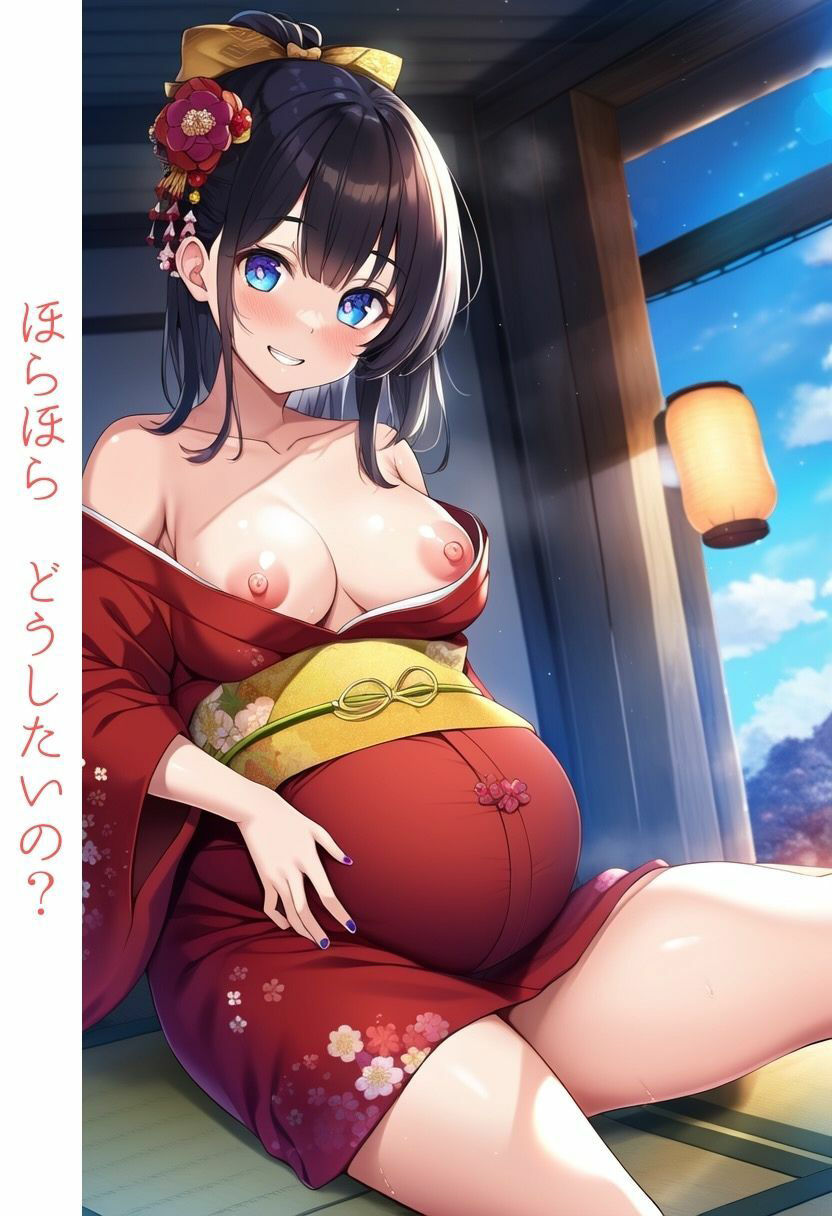 和服美女のセックス・ぶっかけイラスト集・セリフ付き100枚・（妊婦姦・NTR・騎乗位・フェラチオ）