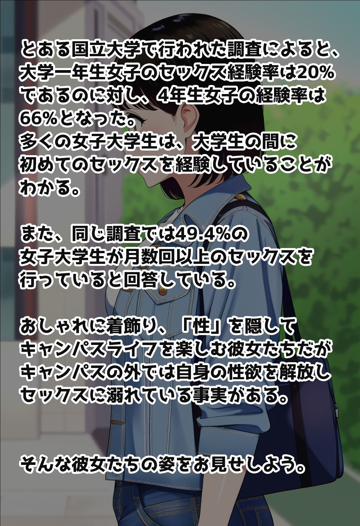 キャンパスで見たあの子もセックスしている事実