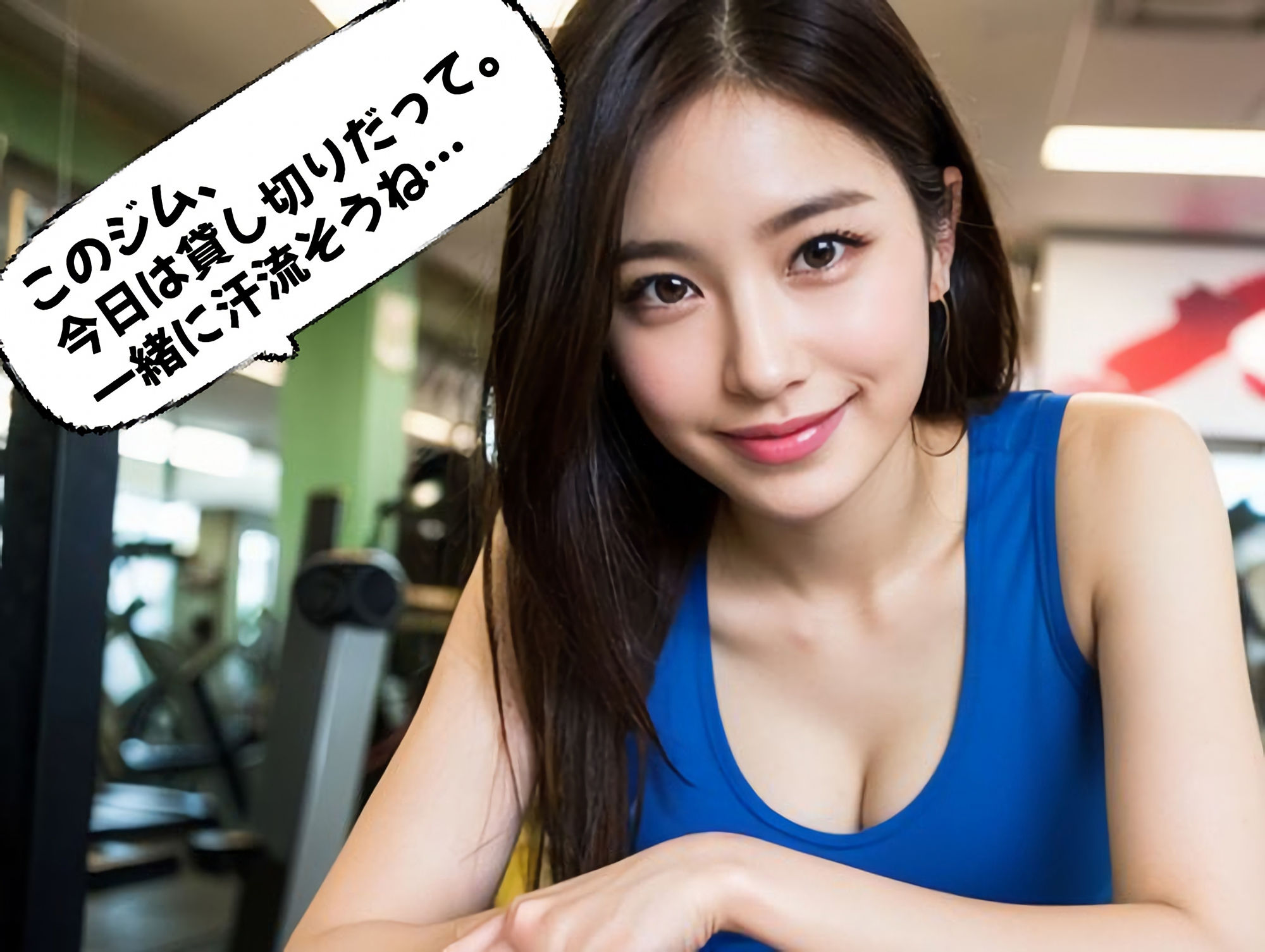 【高画質】「身体のラインが出るからちょっと恥ずかしいな…」キュートな誘惑、タンクトップが引き立てる魅力的な体〜かわいくてセクシーなAI写真集vol.22（全298ページ）
