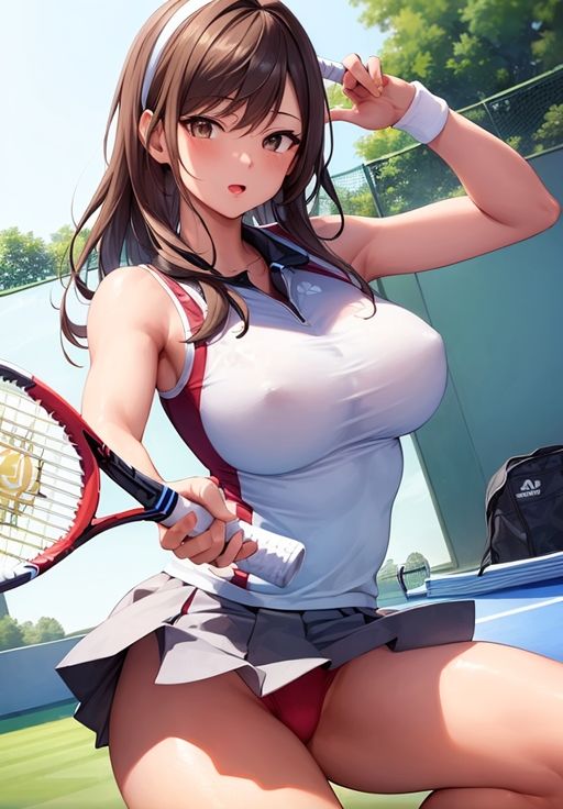 ノーブラ・スポーツ少女