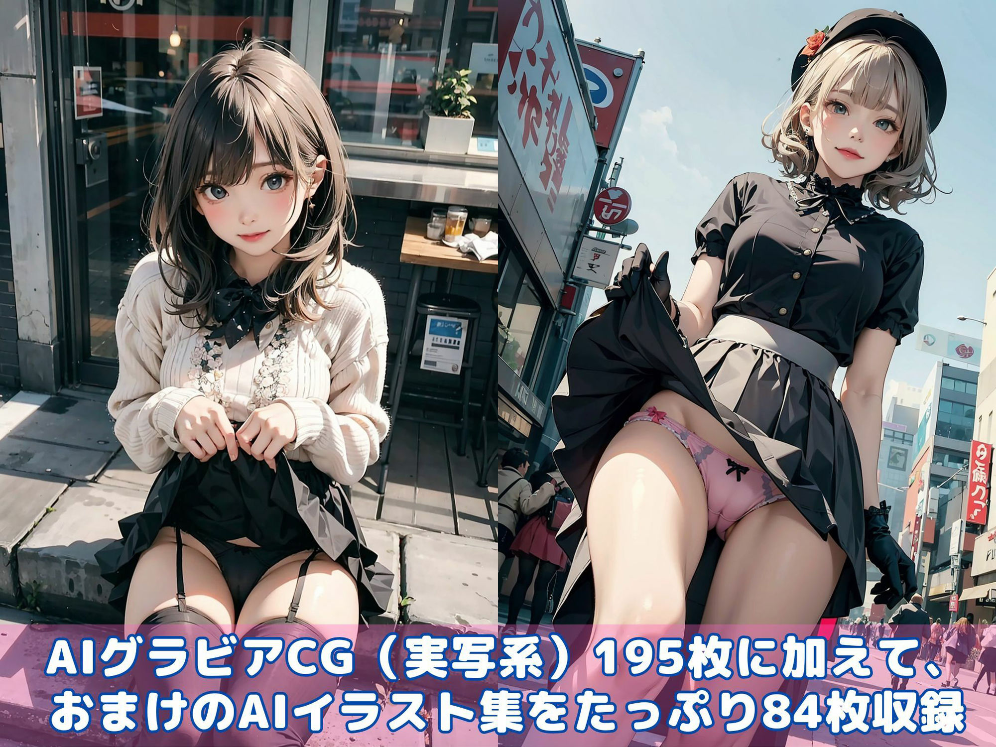 パンチラ女子図鑑〜都会編〜【AIグラビアCG集Vol.09】