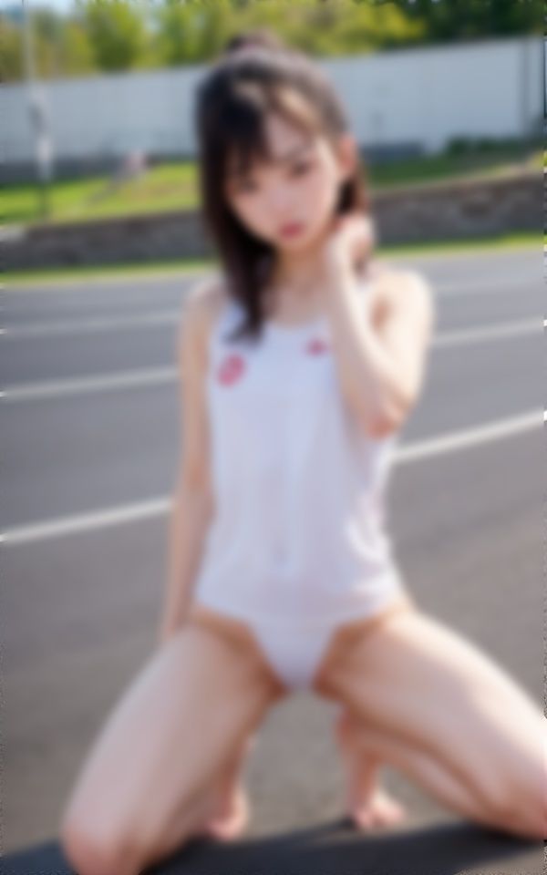 ロリ放尿 〜陸上女子 強気の睨みキマってる！〜