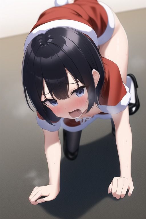 サンタコスの貧乳JKがクリスマスターベション用のおかずをプレゼントしてしまう集