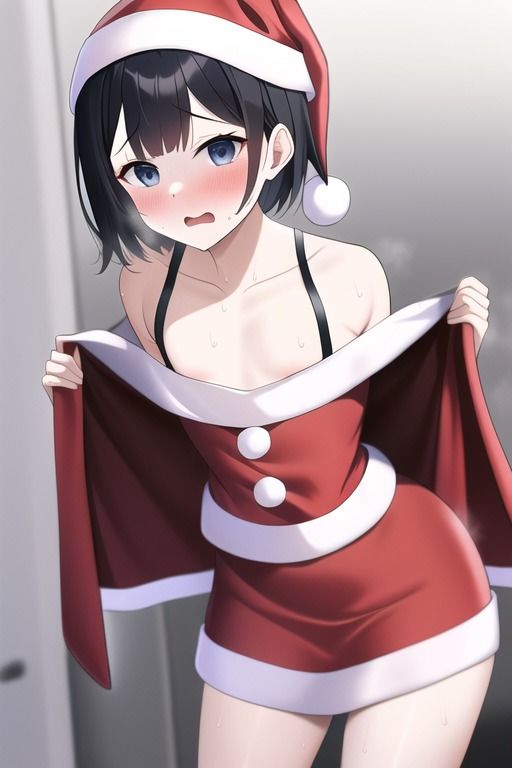 サンタコスの貧乳JKがクリスマスターベション用のおかずをプレゼントしてしまう集