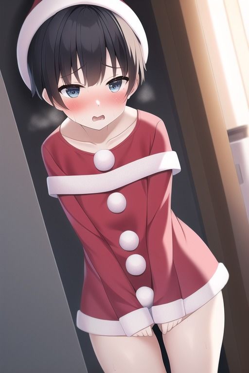 サンタコスの貧乳JKがクリスマスターベション用のおかずをプレゼントしてしまう集