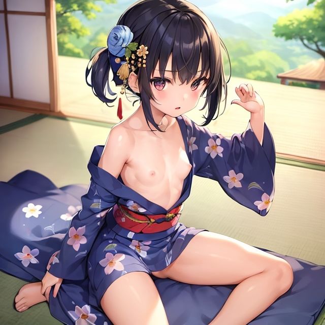 ロリっ娘 はだけた浴衣