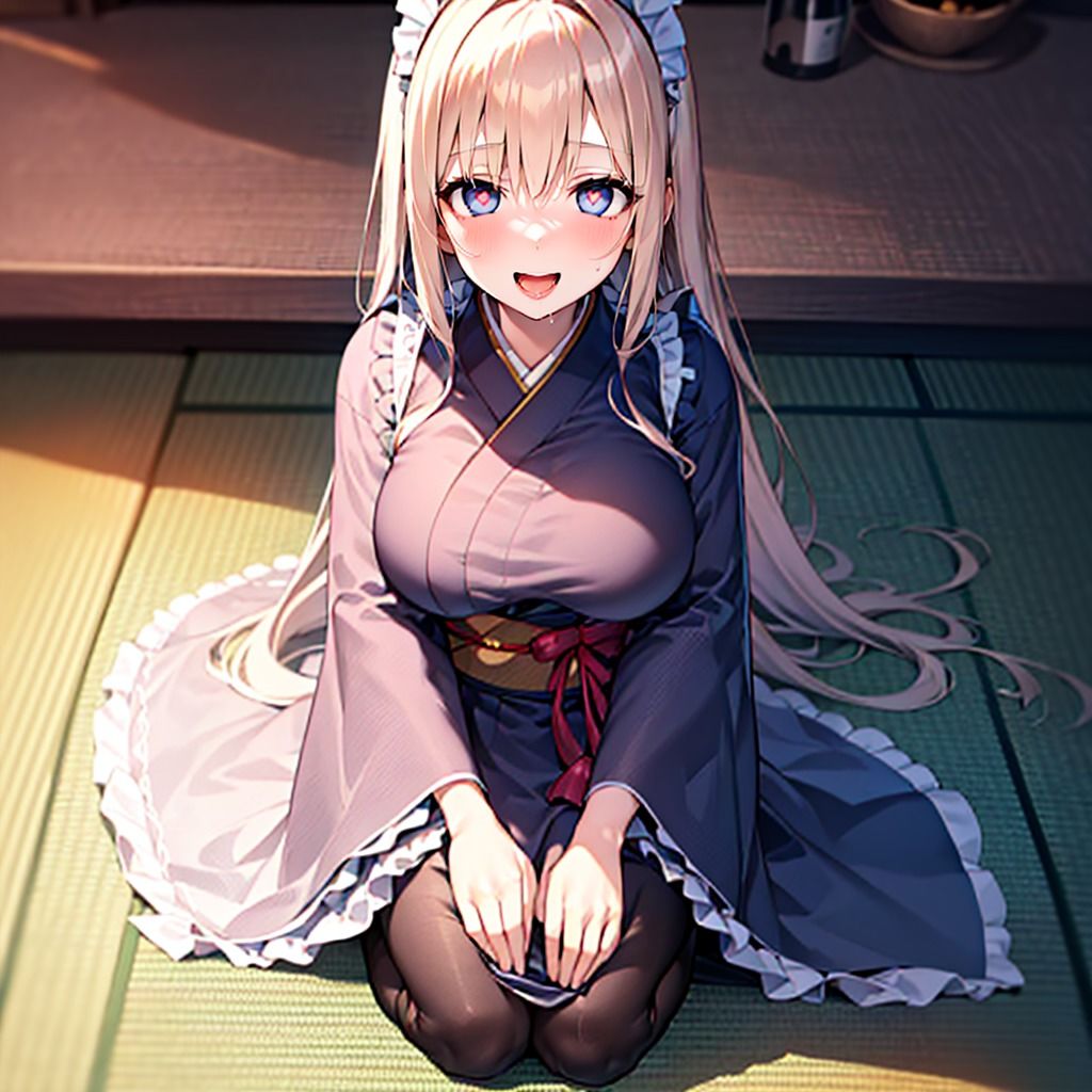 和服姿で待つカノジョ