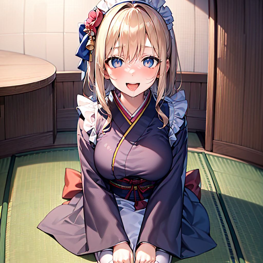 和服姿で待つカノジョ