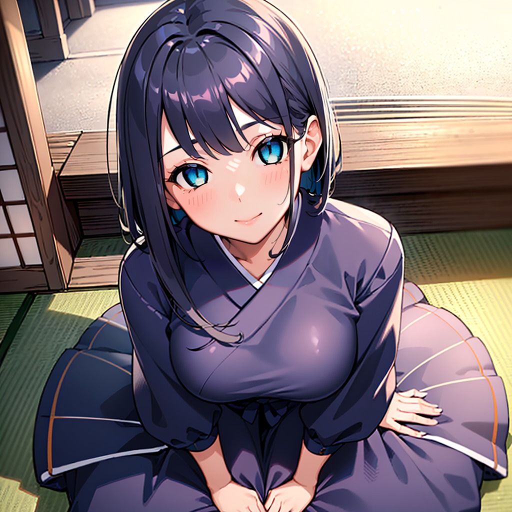 和服姿で待つカノジョ