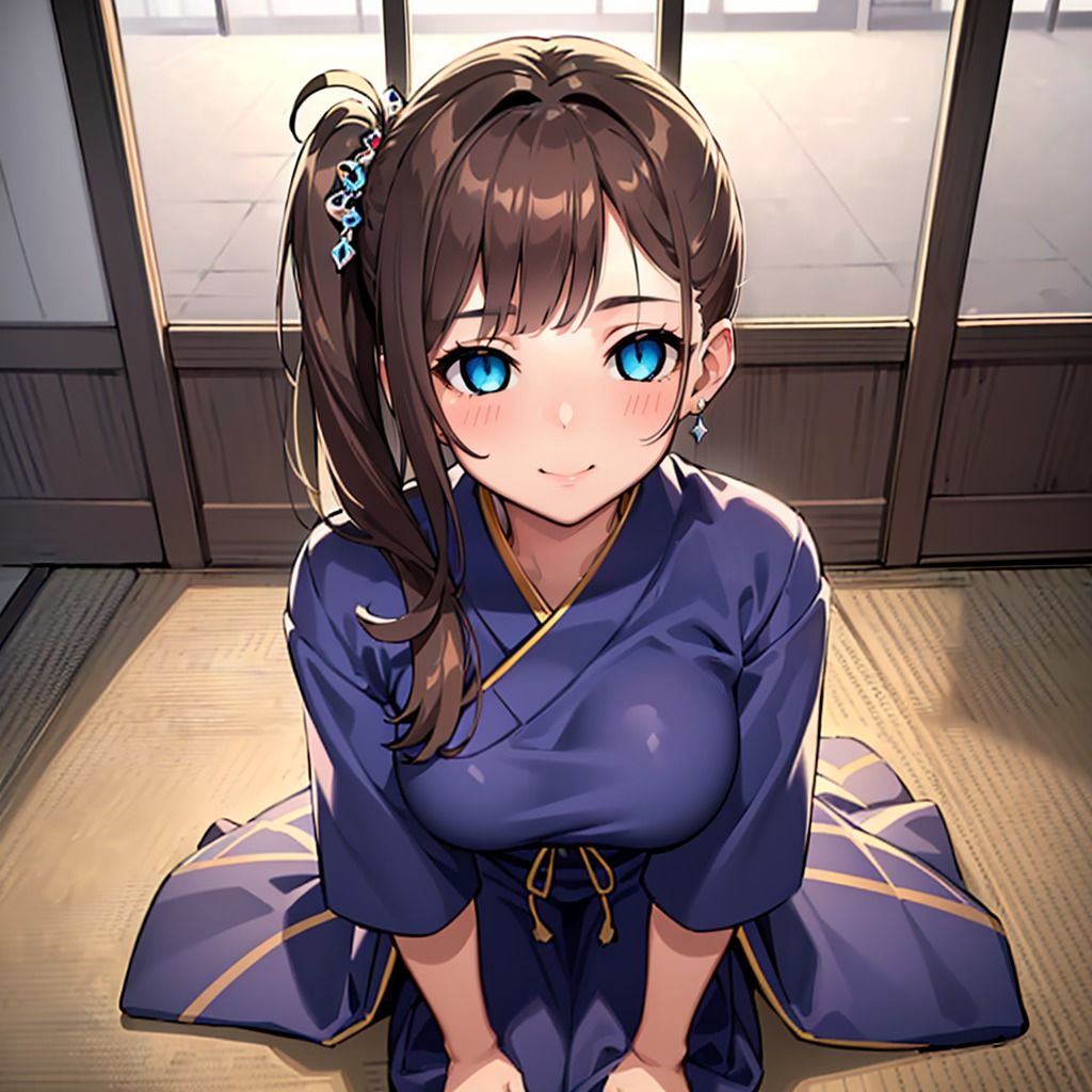 和服姿で待つカノジョ