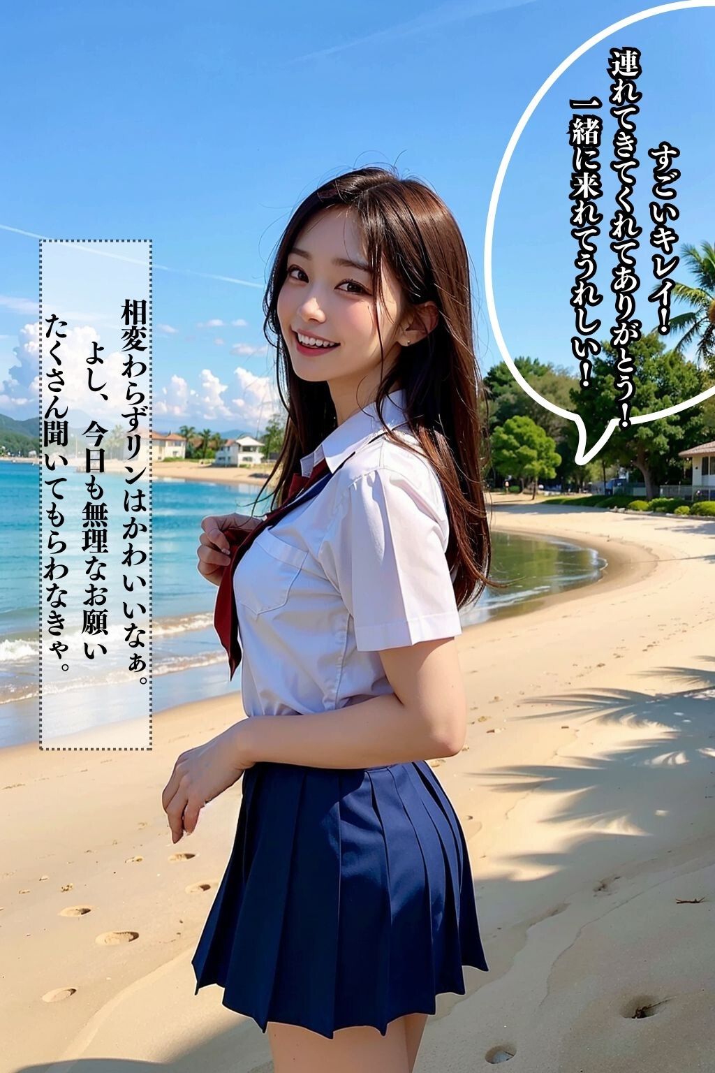 女子校生の彼女と秘密のデート ビーチサイド編