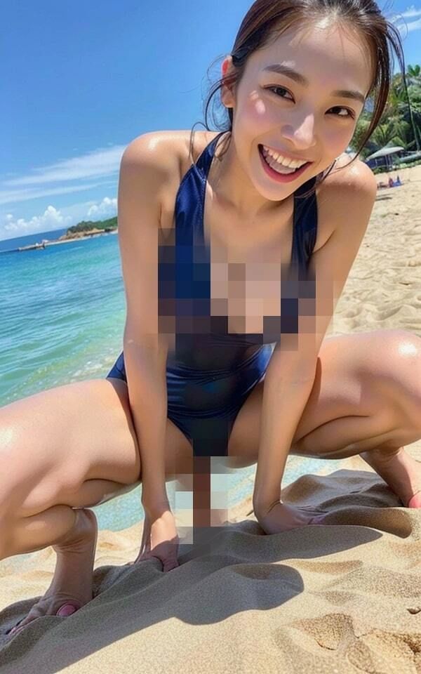 【テカテカ競泳水着】水着で水泳大会 女だらけのはっちゃけタイム