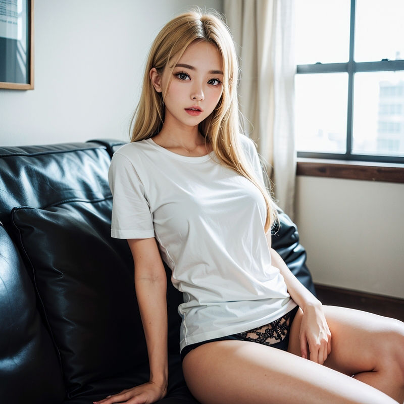 地元をうろついてそうな金髪美女のオナニー