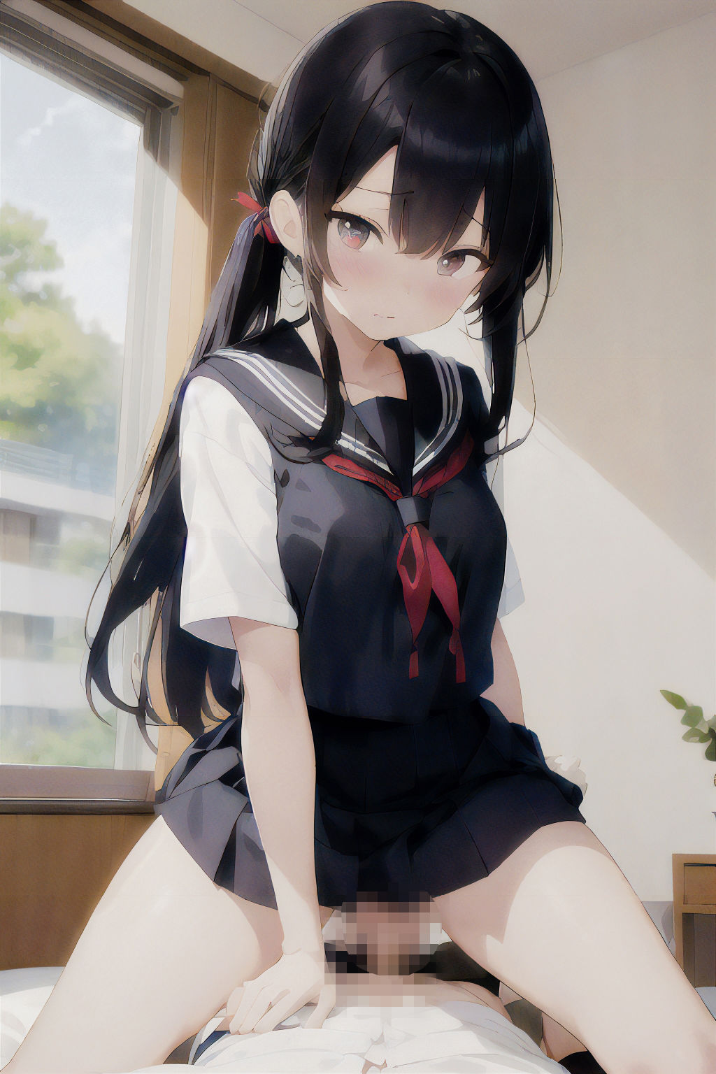 中出しと制服委員長