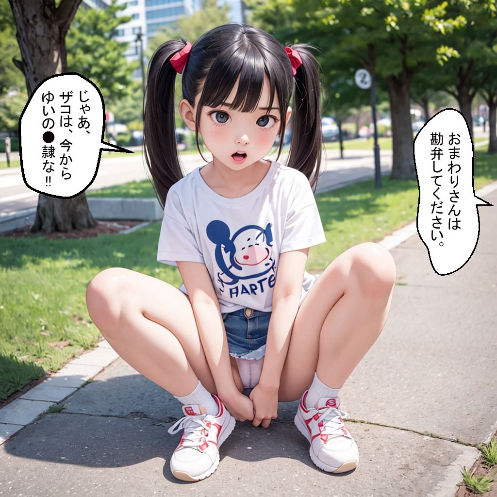 変質者に少女が卑猥な罵声と命令