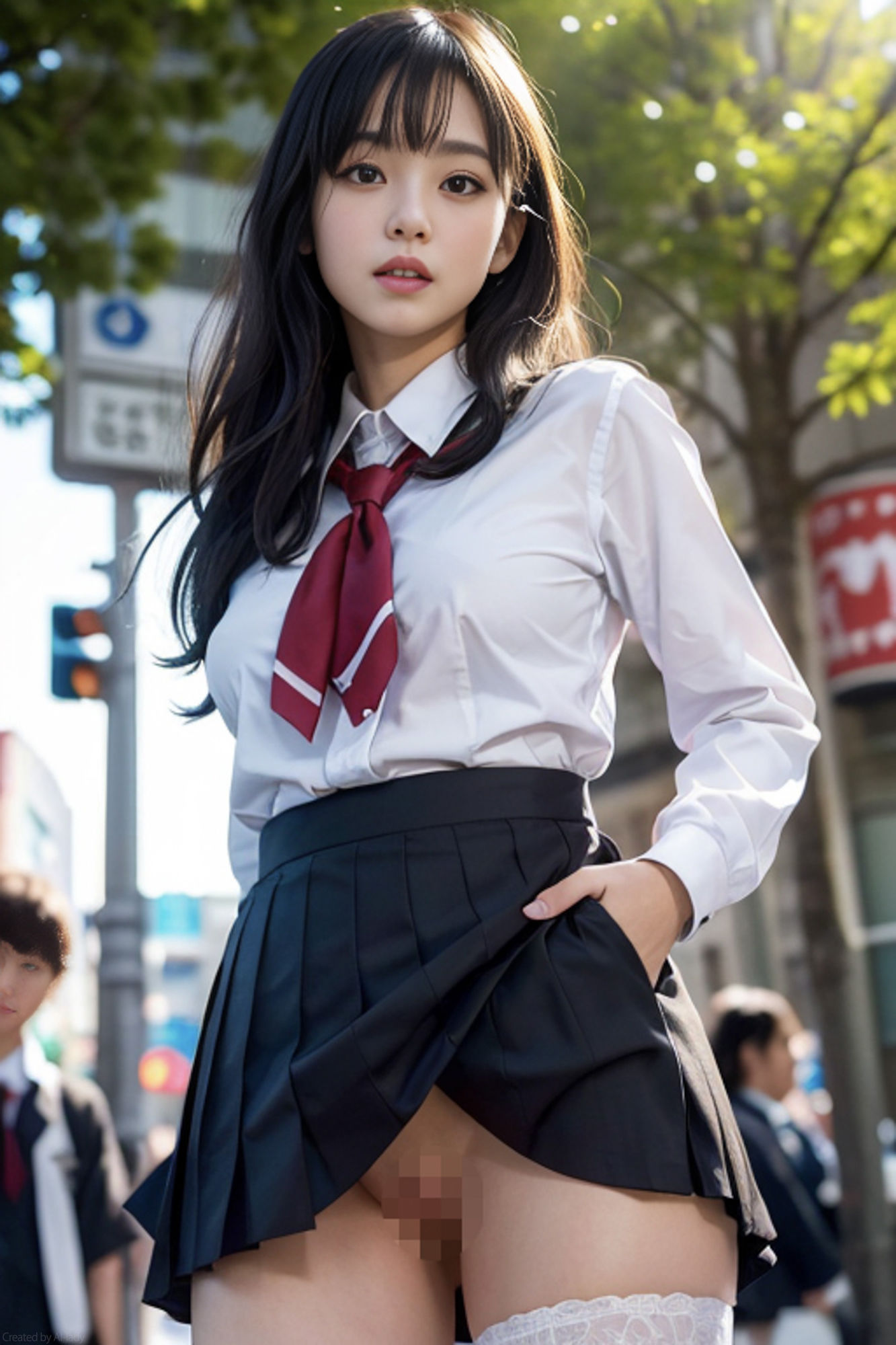 AIヌード写真館 023「制服カワイイ」