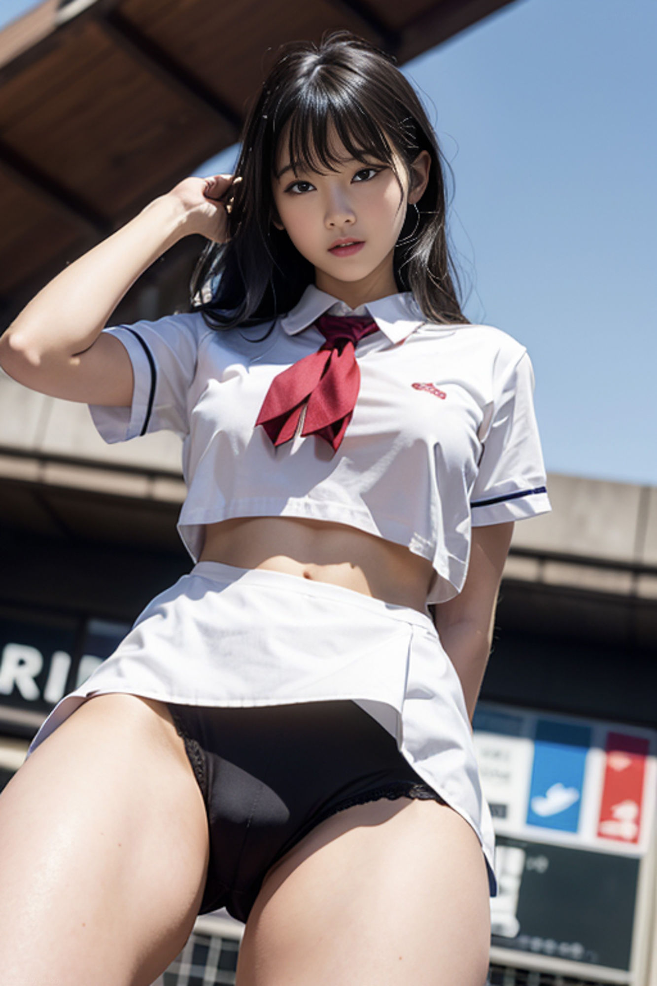 AIヌード写真館 023「制服カワイイ」