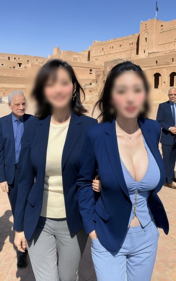 熟女政治家 海外視察in モロッコ 下着ビキニ大撮影会