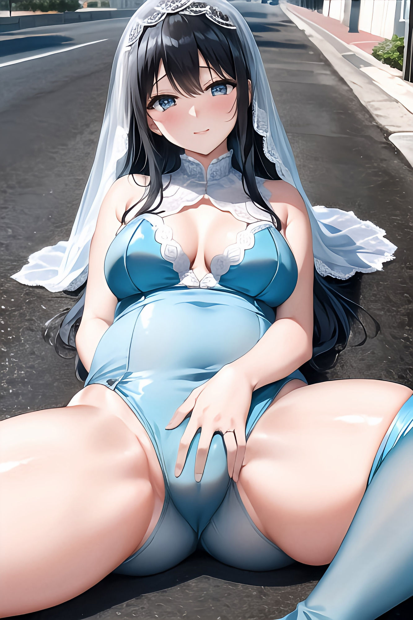 露出大好き花嫁妊婦ちゃん:レオタード編 1