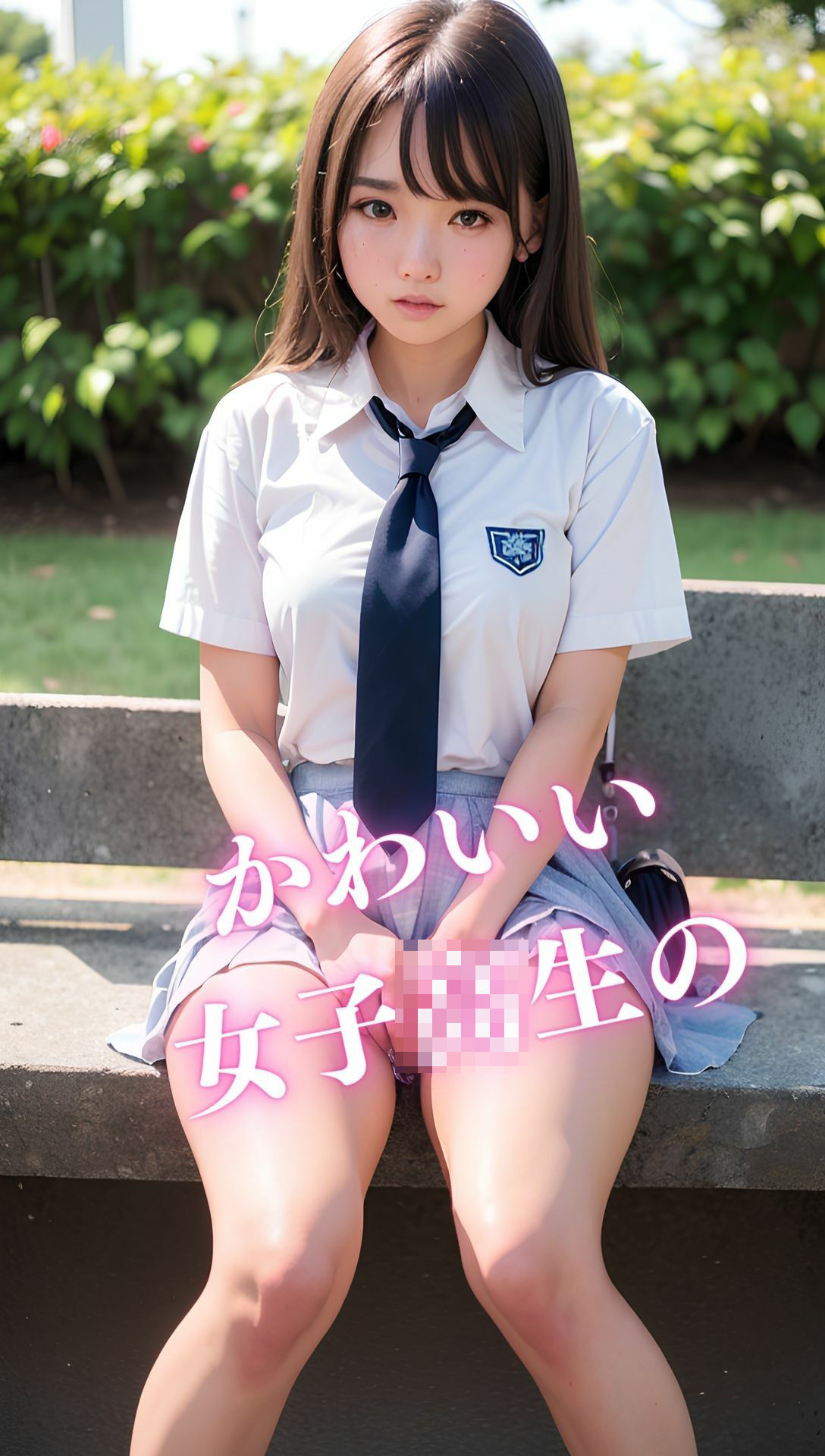 女子校生のスカートの下は汚パンツ!?ノーパン!?