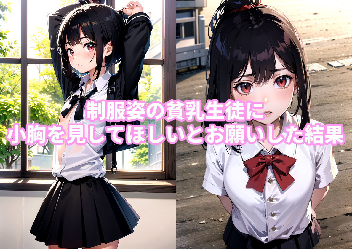 【貧乳特化】制服姿の女子生徒に小さな胸を見して欲しいと交渉した結果