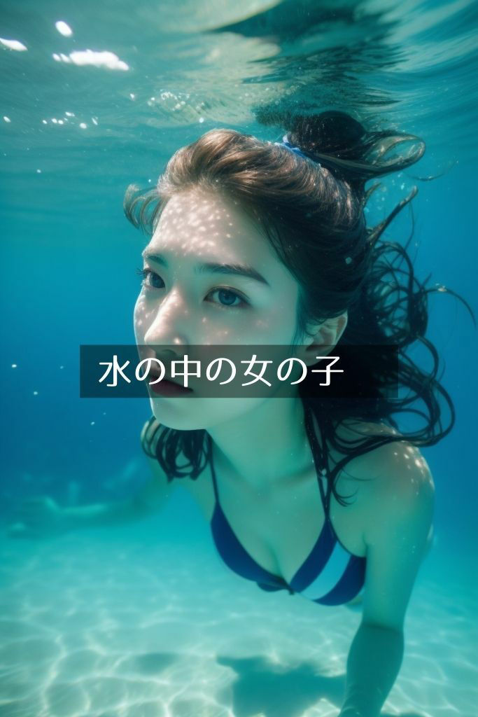 水中女子。疲れた心を癒されてみませんか？