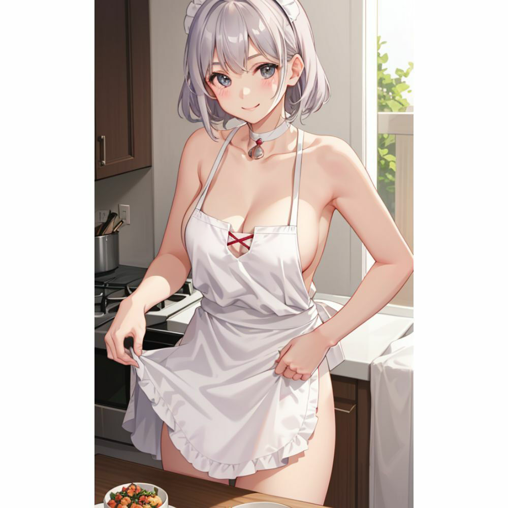 お姉さんが裸エプロンで朝食を作ってくれる