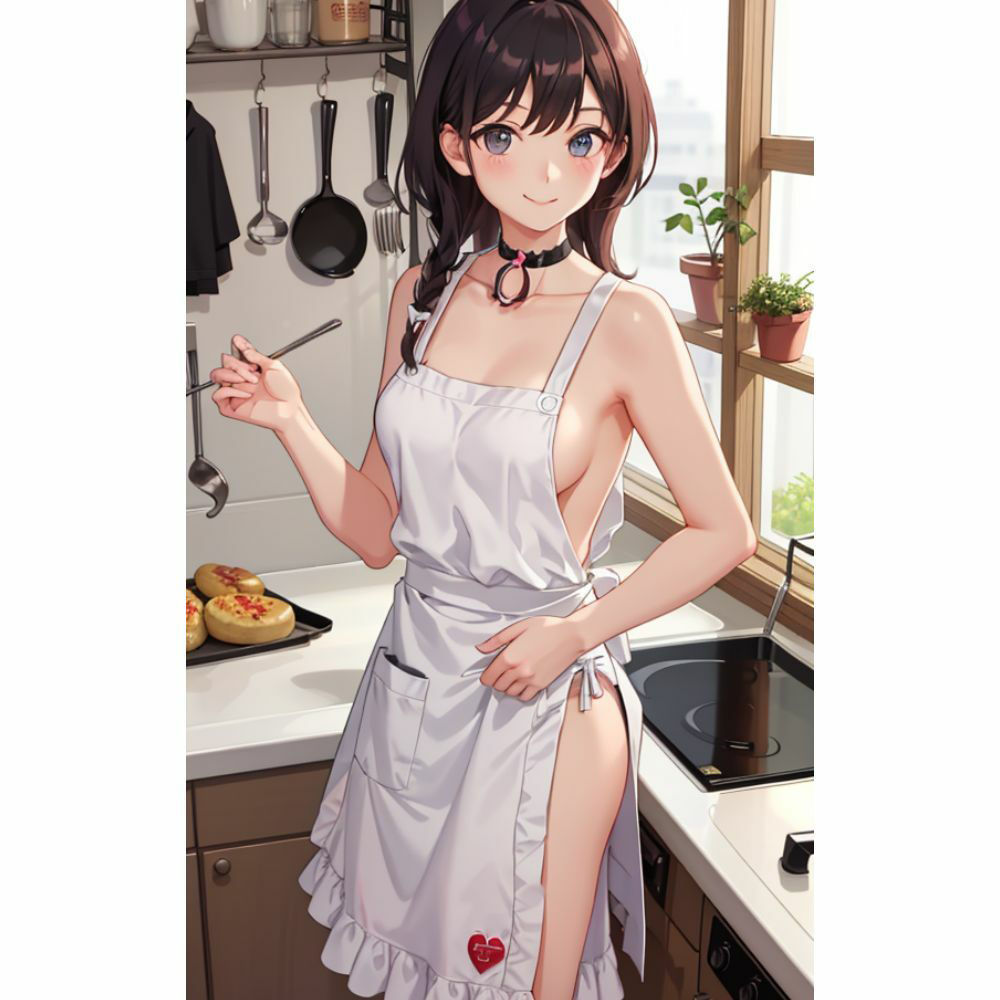 お姉さんが裸エプロンで朝食を作ってくれる