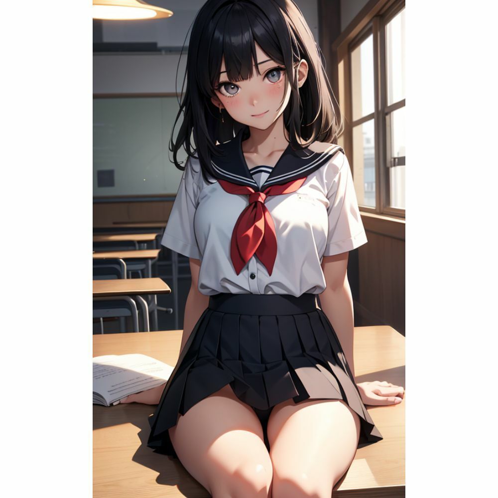 かわいい女の子がパンチラしている