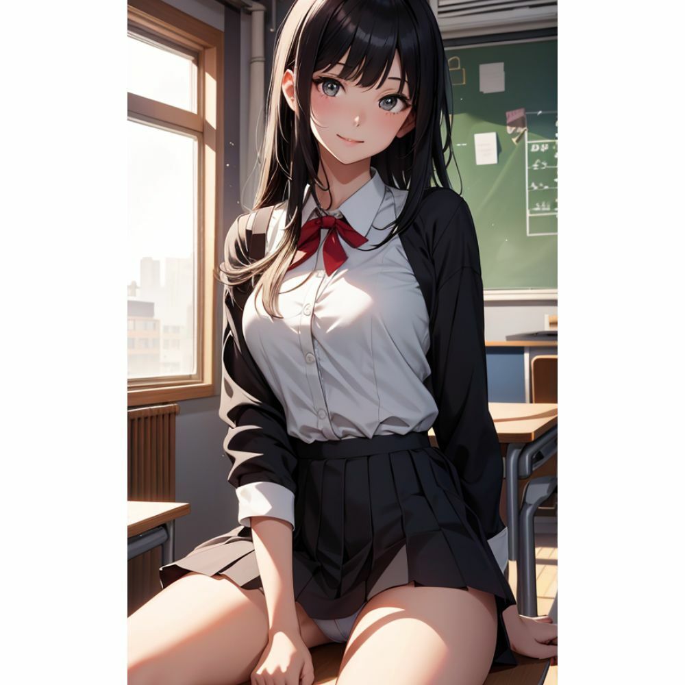 かわいい女の子がパンチラしている