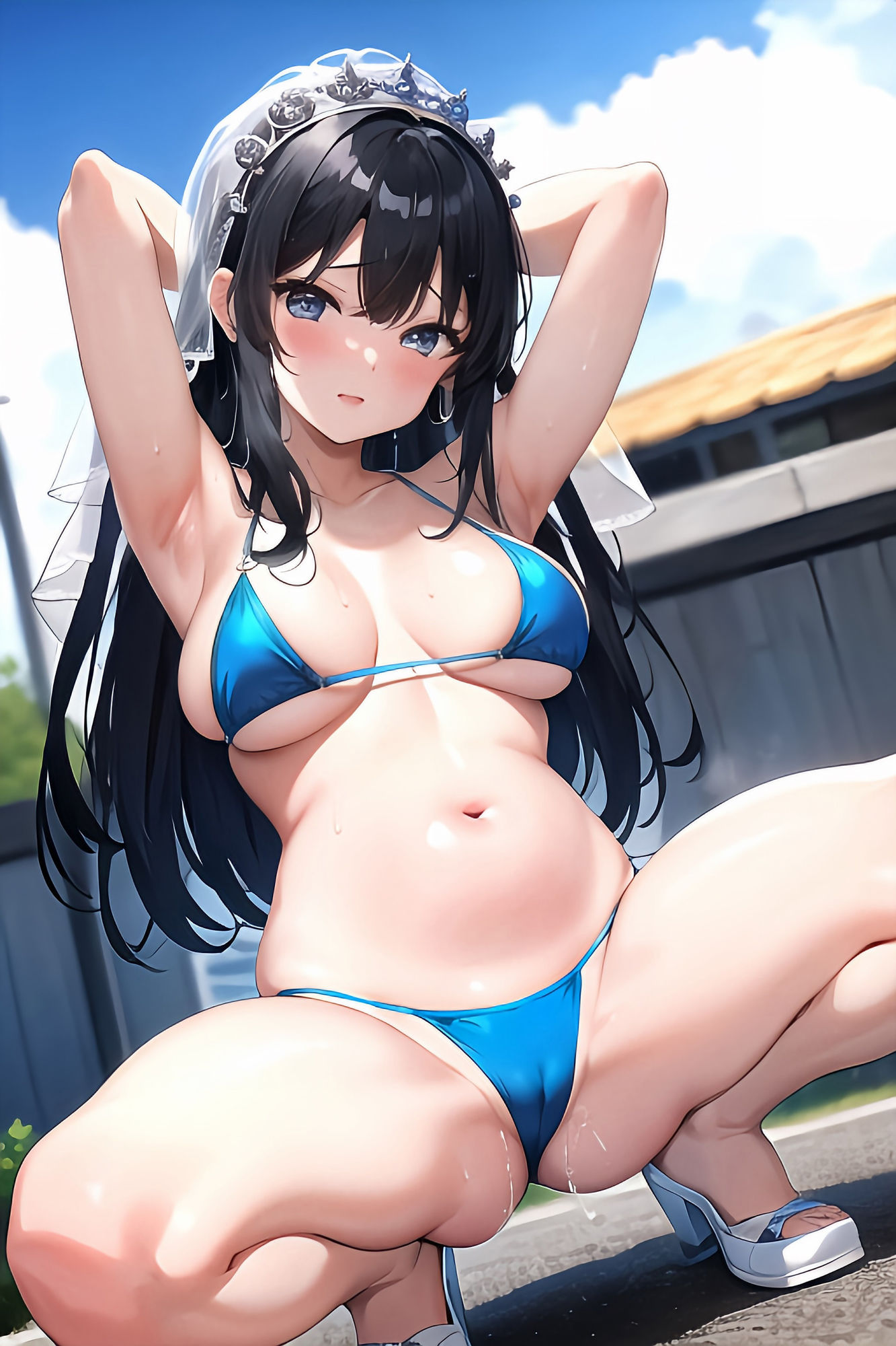 露出大好き花嫁妊婦ちゃん:マイクロビキニ編