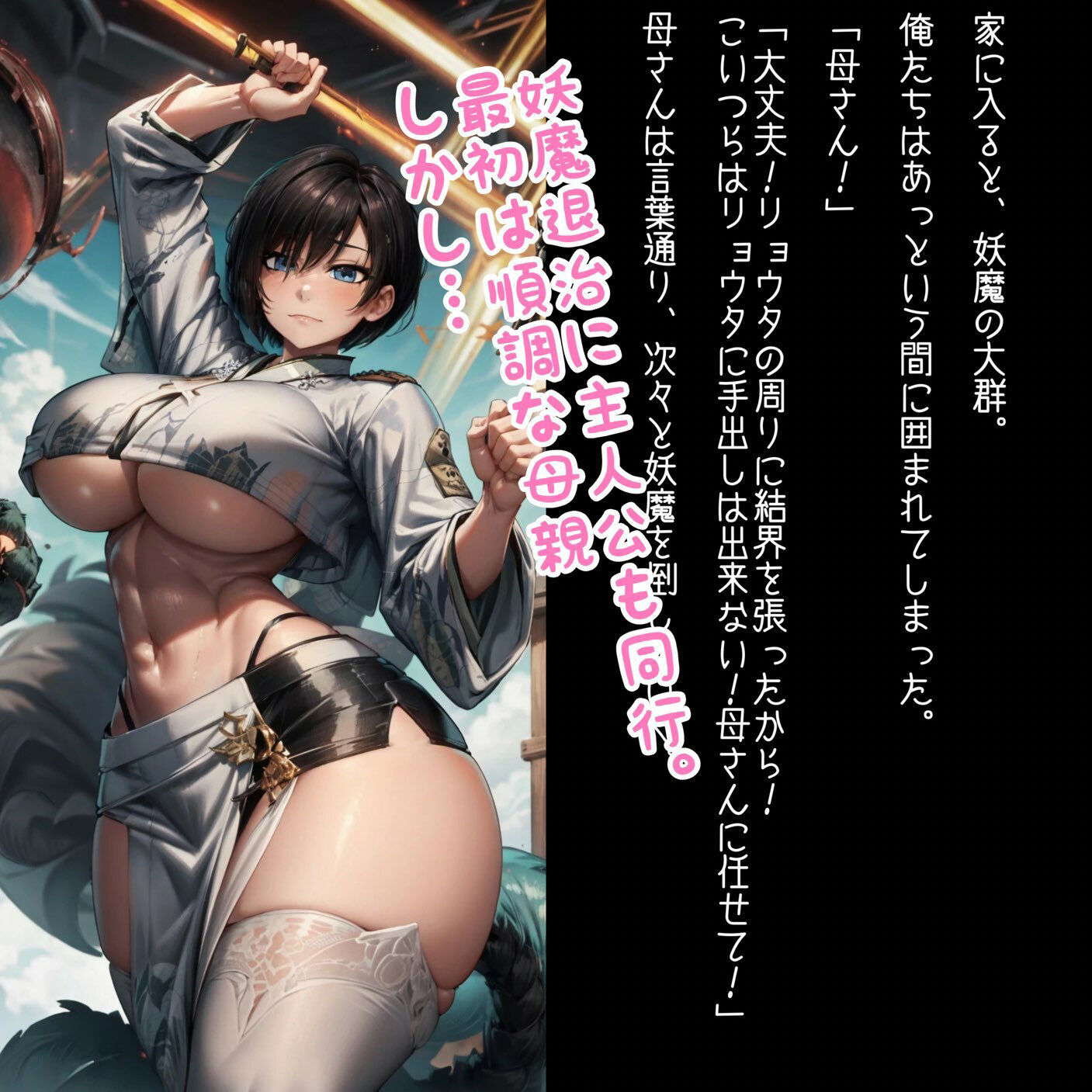 ムチ無知ママ退魔師ミサキ触手NTR