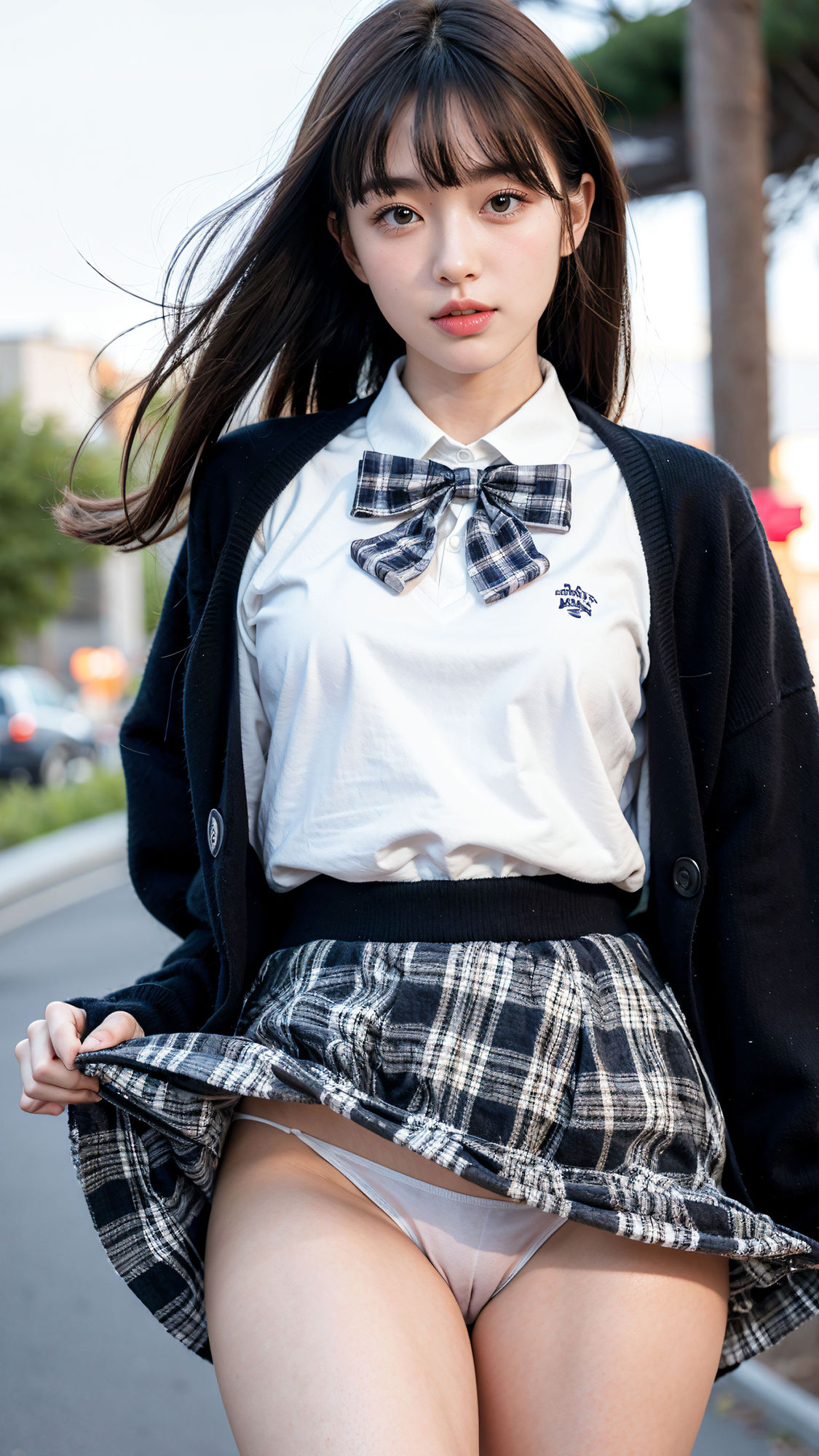 女子校生『露出狂』JK野外SEX【4K超高画質】正常位・後背位（バック）