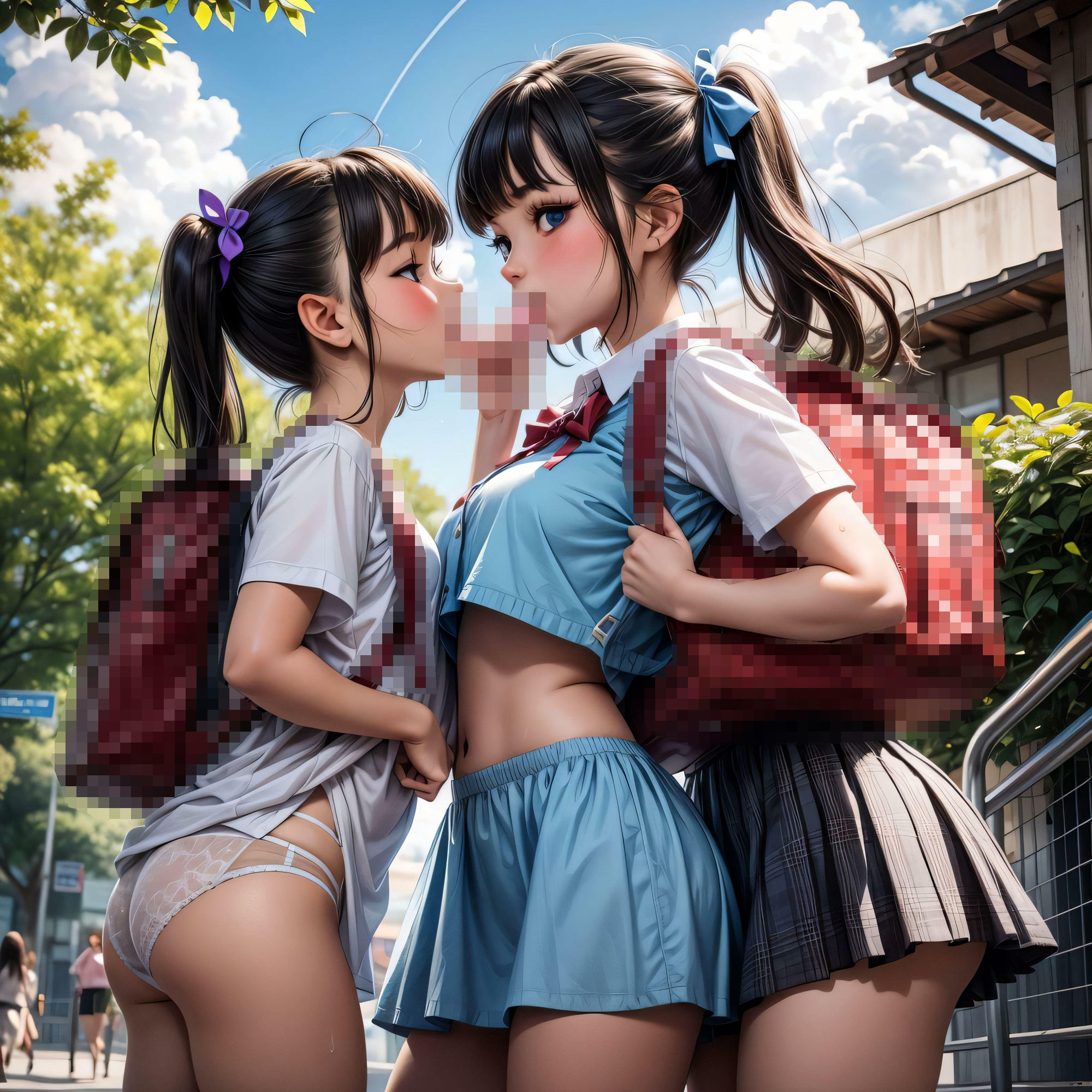 どこでもイチャイチャ百合カップル