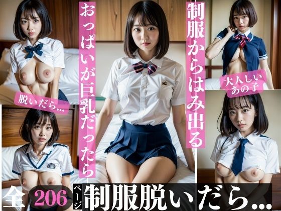 制服を脱いだら...そこには奇跡の巨乳が現れて・・・