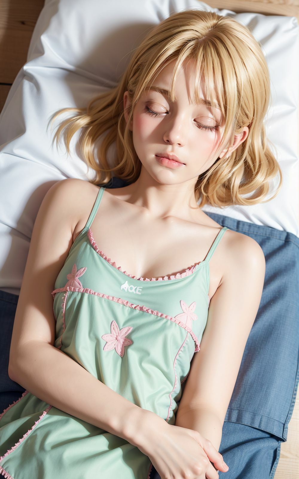 AIフォトモデル 少女の寝顔